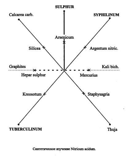 синтетическое изучение Nitricum acidum